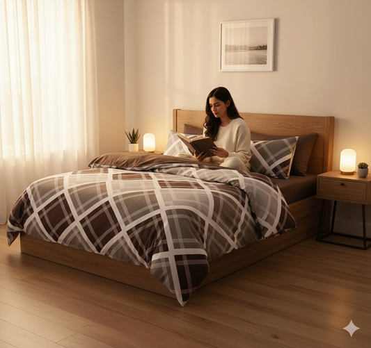 Vantoria Premium King Size Bedsheet (108" x 108") - 250 TC