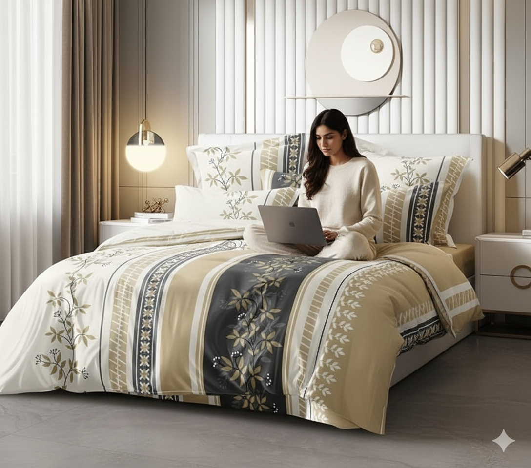 Seraphis Premium King Size Bedsheet (108" x 108") - 400 TC