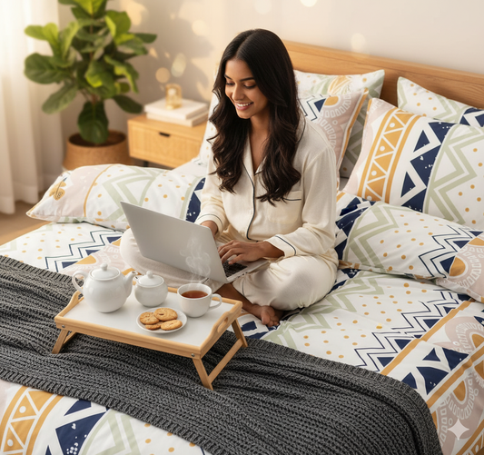 Lumierra Premium King Size Bedsheet (108" x 108") 400 TC