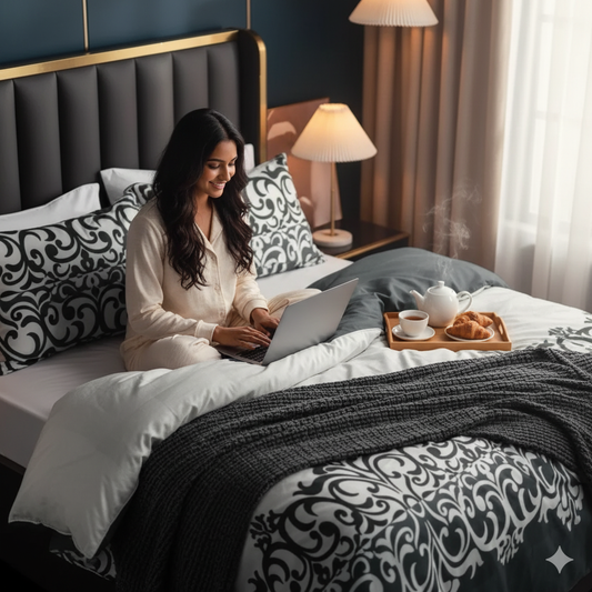 Brisoria Premium Queen Size Bedsheet (90" x 100")- 300 TC