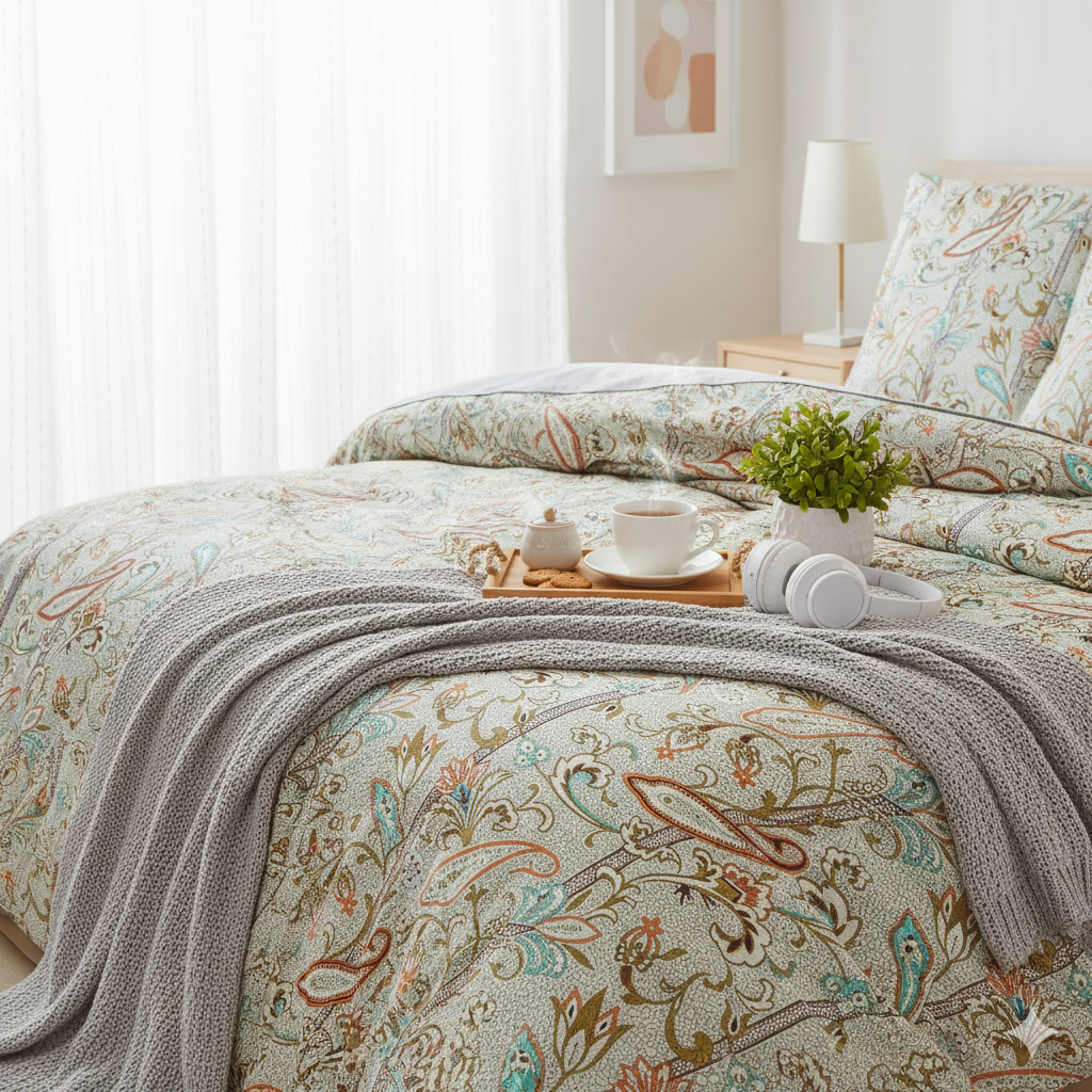 Dianae Premium King Size Bedsheet (108" x 108") - 400 TC