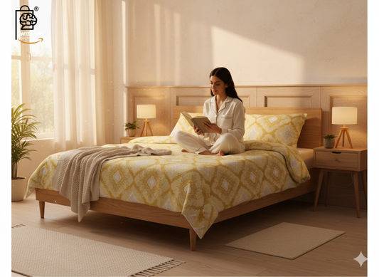 Calyssa Premium King Size Bedsheet (108" x 108") - 400 TC