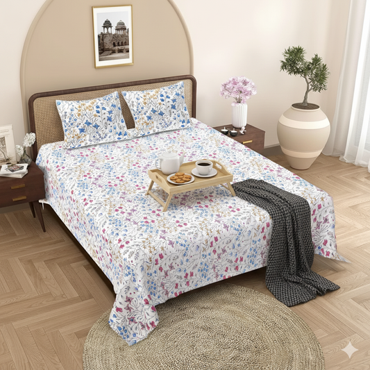 Bandhej Jaipuri Block Print - 400 TC - King Size (108 x 108)