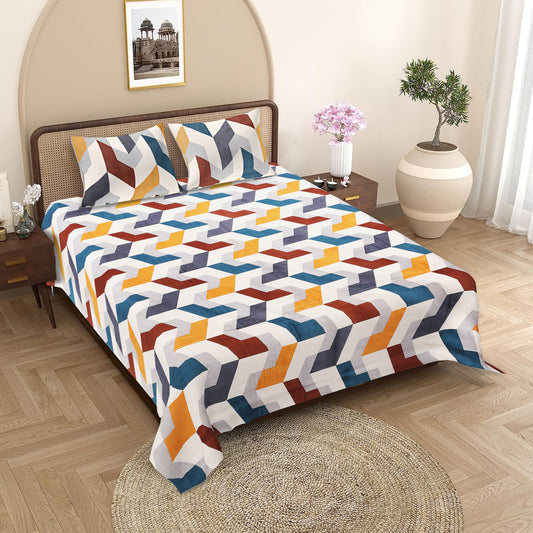 Aabroo Jaipuri Block Print - 400 TC - King Size (108 x 108)