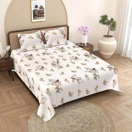 Leheriya Jaipuri Block Print - 400 TC - King Size (108 x 108)