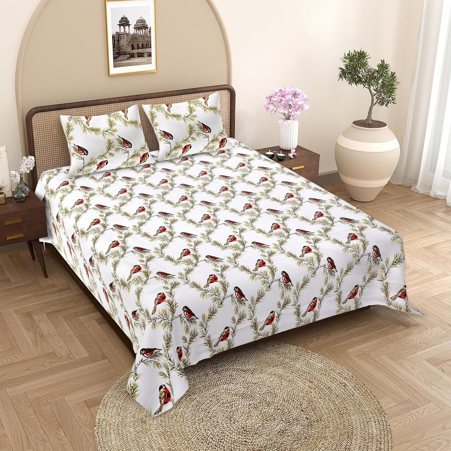 Jhilmora Jaipuri Block Print - 400 TC - King Size (108 x 108)