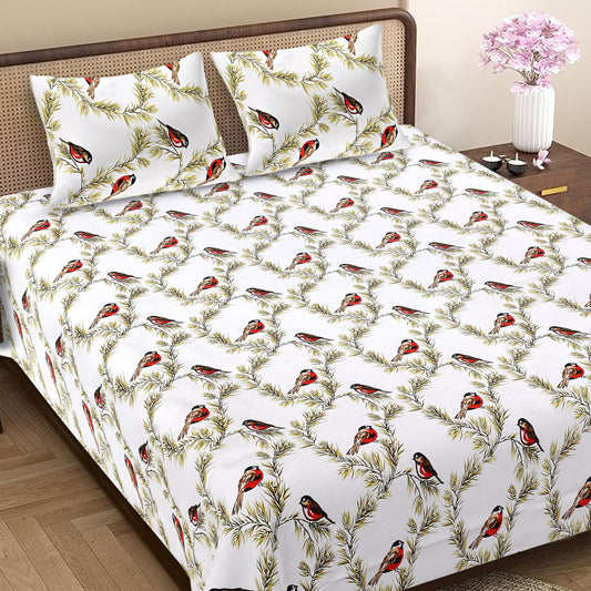 Jhilmora Jaipuri Block Print - 400 TC - King Size (108 x 108)