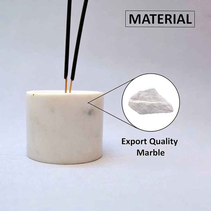 Luxury White Marble Incense Holder (Marble)