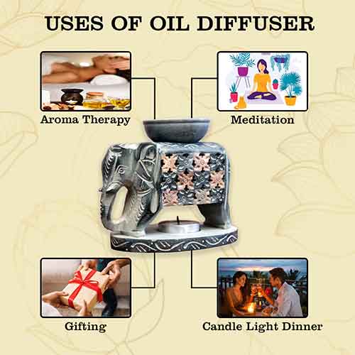 Chess Elephant Aroma Oil Diffuser (Italy Paleva Stone)