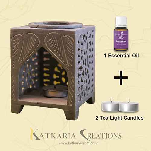 Floral Oil Diffuser (Italy Paleva Stone)