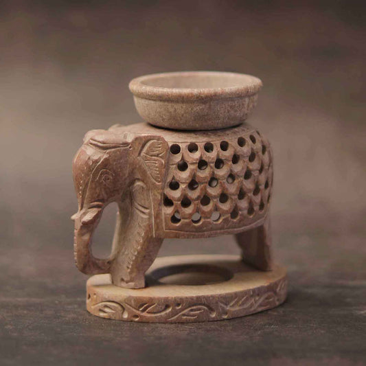 Elephant Aroma Diffuser (Marble Soapstone)