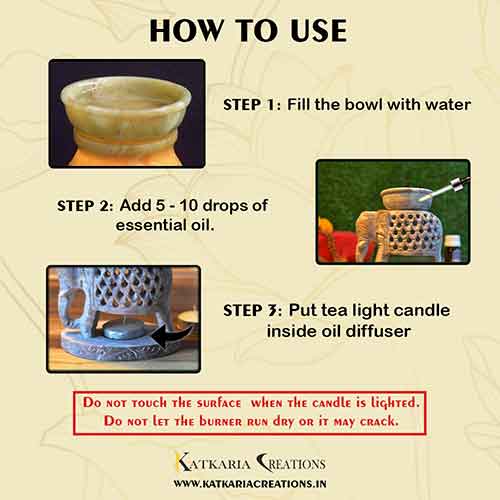 Elephant Aroma Diffuser (Marble Soapstone)
