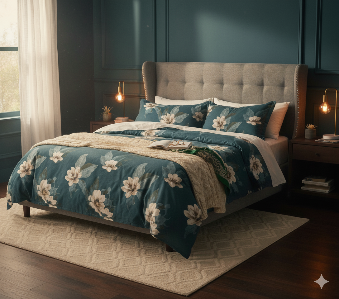 Belvarra Premium King Size Bedsheet (108" x 108") - 400 TC