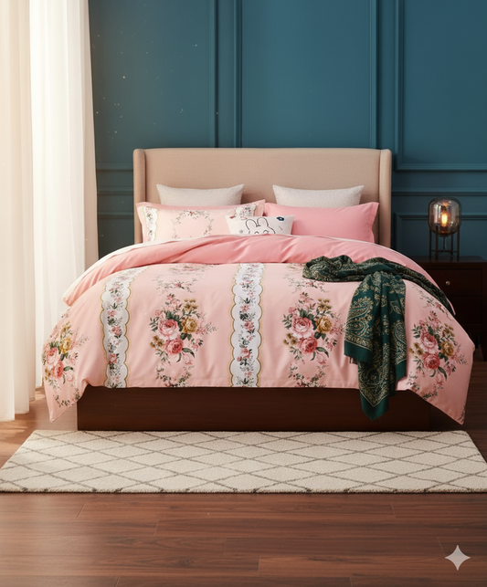 Budapest Fitted Premium King Size Bedsheet (108" x 108") 400 TC