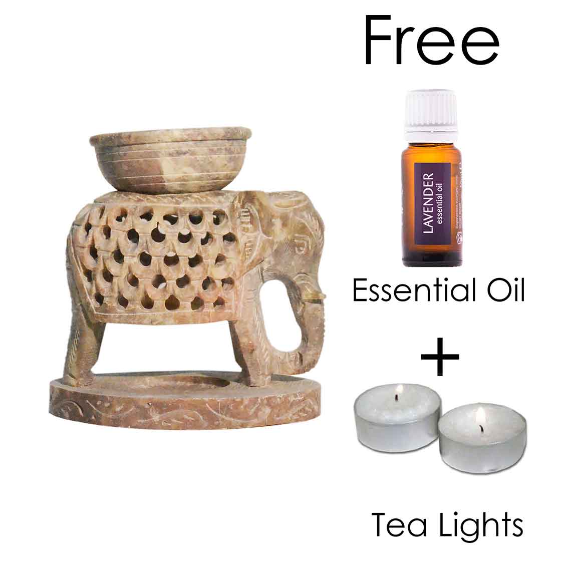 Elephant Aroma Diffuser (Marble Soapstone)