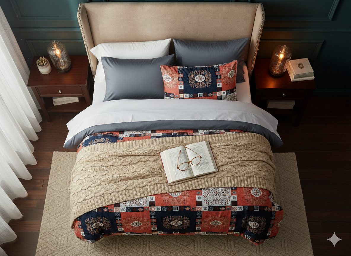 italia Fitted Premium King Size Bedsheet (108" x 108") 400 TC