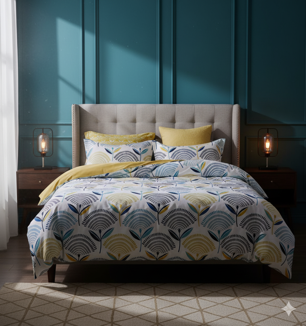 Nizora Fitted Premium King Size Bedsheet (108" x 108") 400 TC