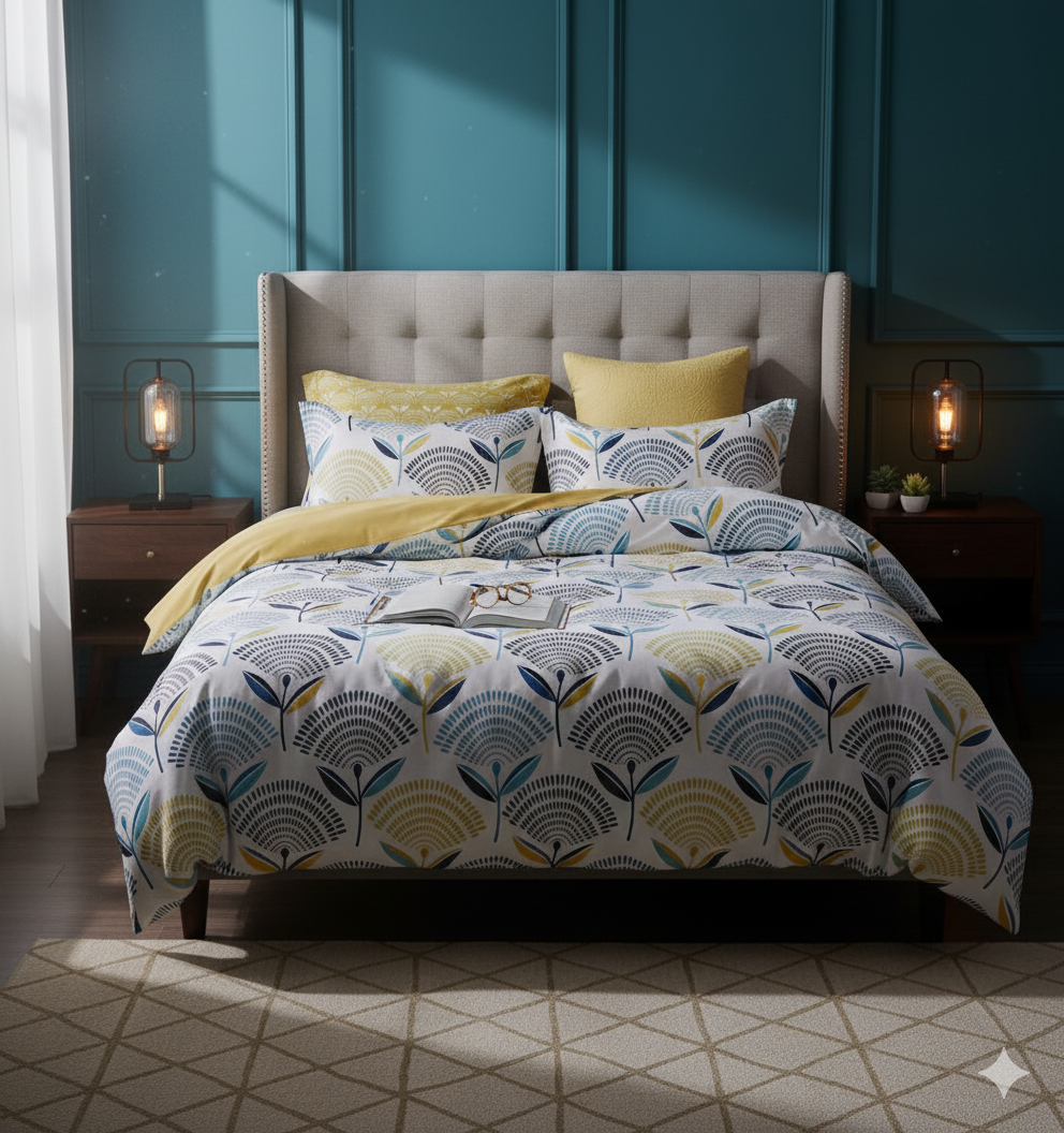 Nizora Fitted Premium King Size Bedsheet (108" x 108") 400 TC