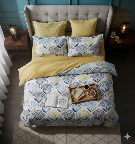 Nizora Fitted Premium King Size Bedsheet (108" x 108") 400 TC