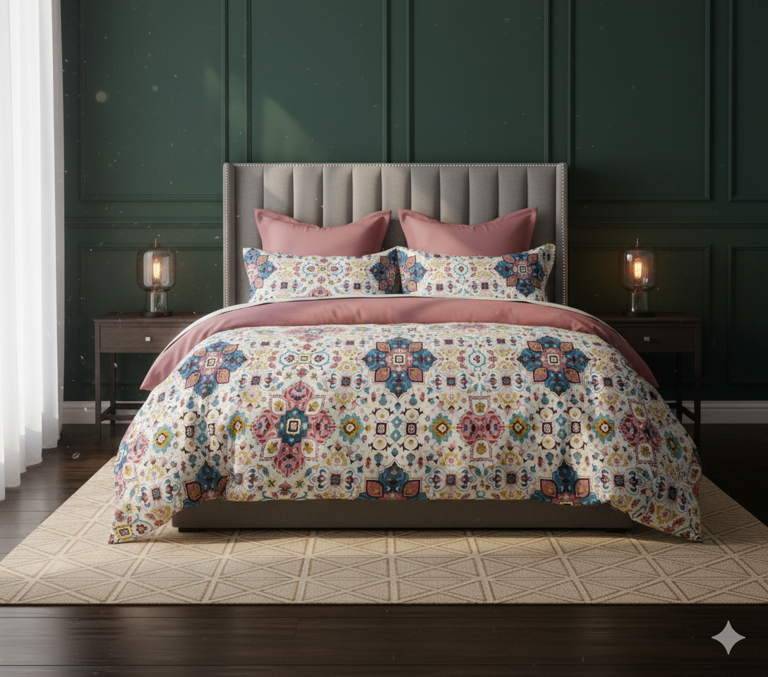 Quarsi Fitted Premium King Size Bedsheet (108" x 108") 400 TC