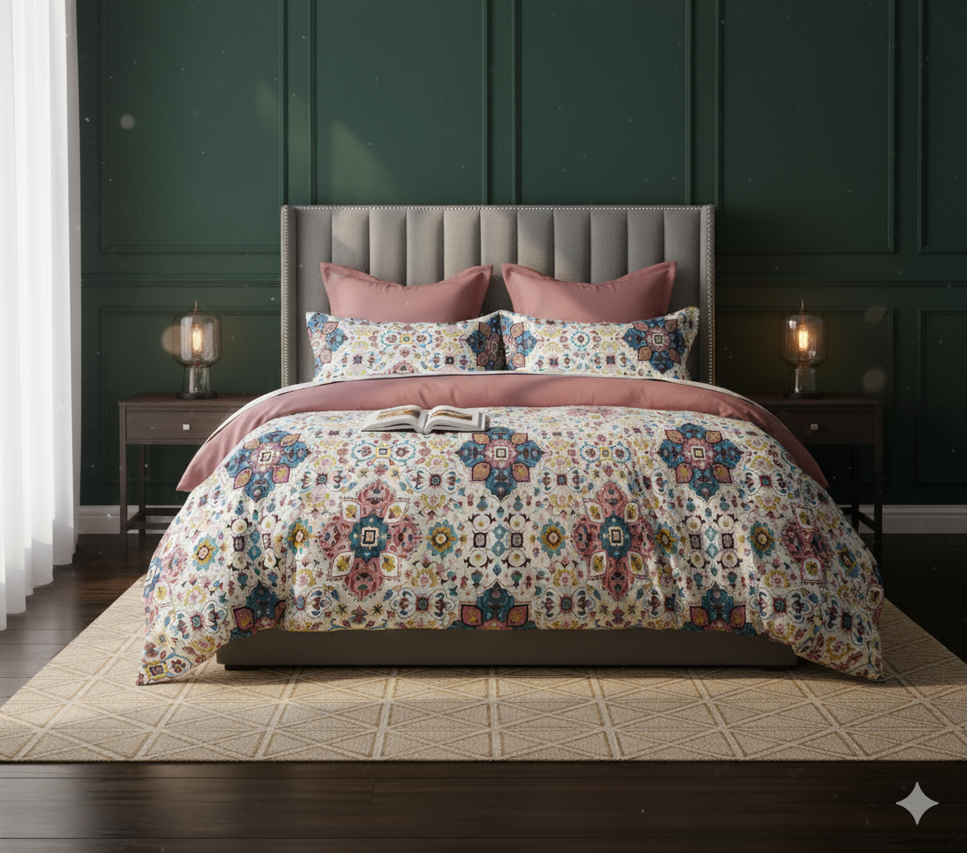 Quarsi Fitted Premium King Size Bedsheet (108" x 108") 400 TC