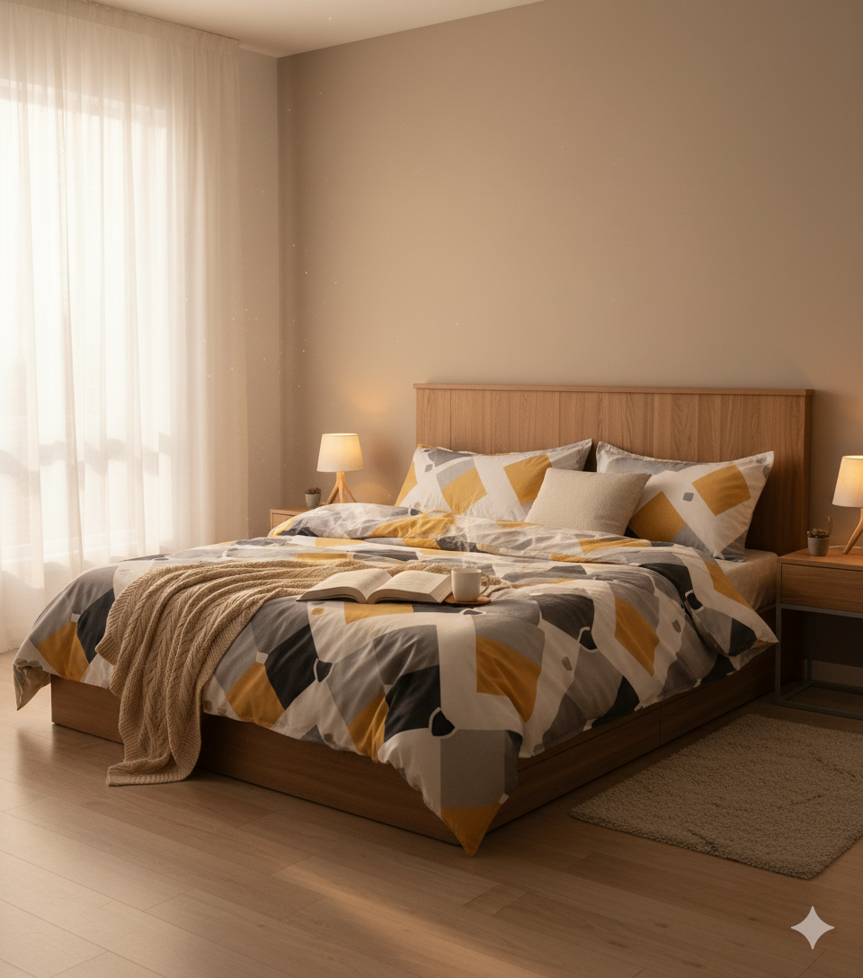 Belvarra Premium King Size Bedsheet (108" x 108") - 400 TC