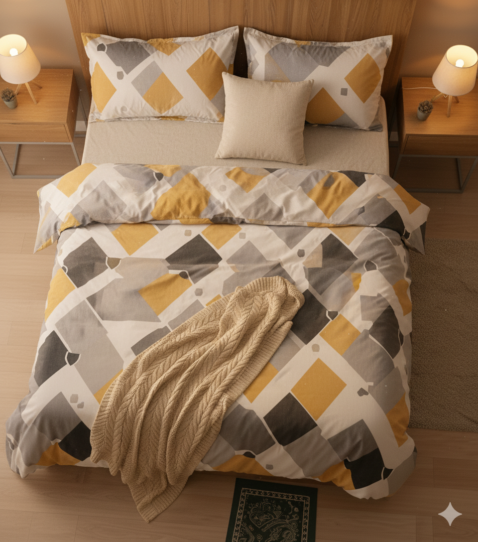 Belvarra Premium King Size Bedsheet (108" x 108") - 400 TC