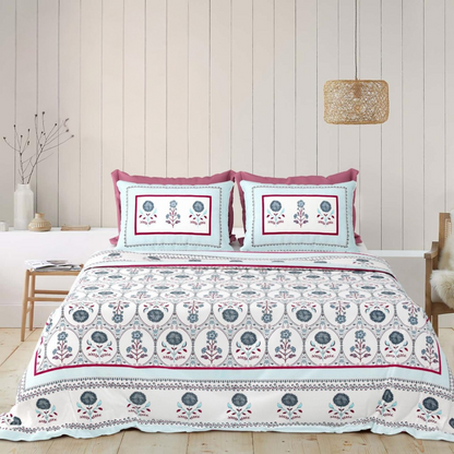 Parchaai Jaipuri Block Print - 400 TC - King Size (108 x 108)