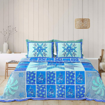 Phooldaan Jaipuri Block Print - 400 TC - King Size (108 x 108)