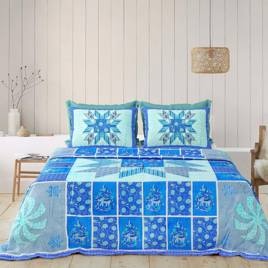 Phooldaan Jaipuri Block Print - 400 TC - King Size (108 x 108)