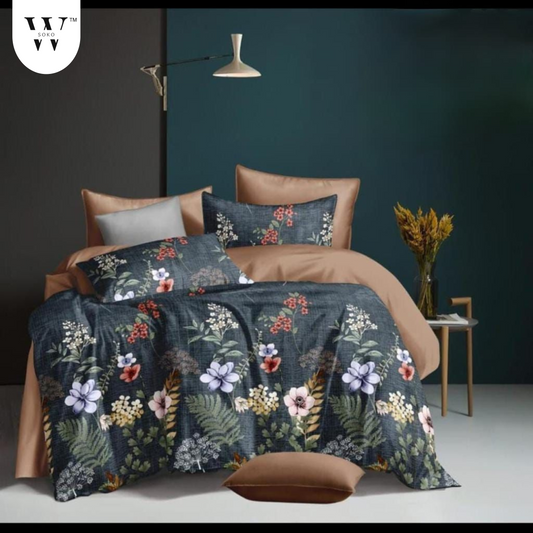 Cresvella Premium Queen Size Bedsheet (90" x 100")- 300 TC