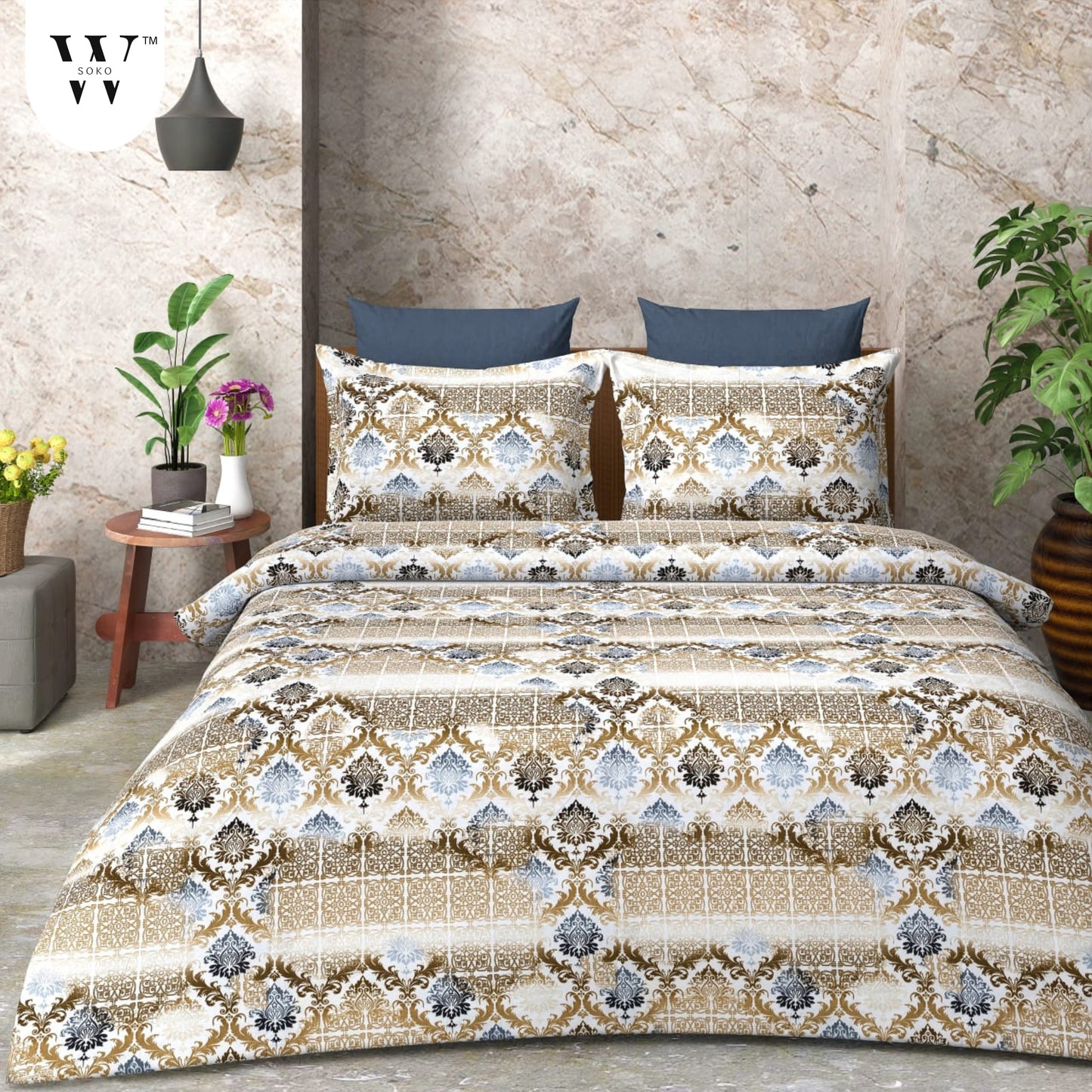 Clyora Premium Single Bedsheet (60" x 90")- 400 TC