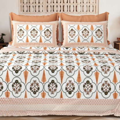 Rangili Jaipuri Block Print - 300 TC - King Size (108 x 108)