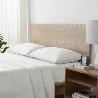 Plain White Cotton Premium King Size Bedsheet (108" x 108") 600TC