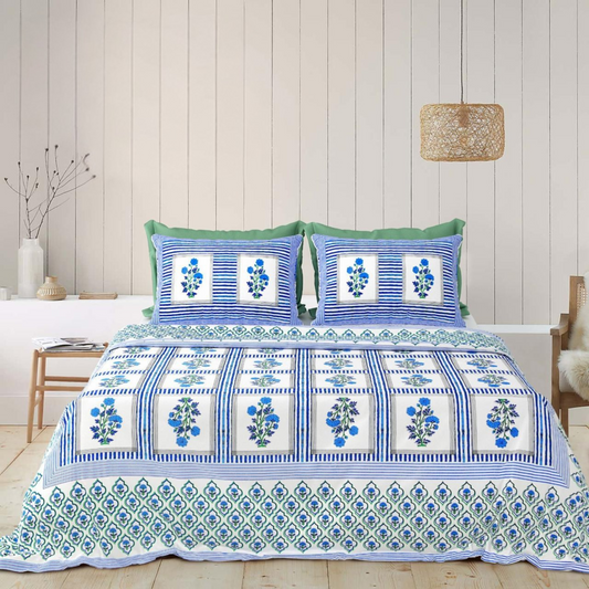 Jashn Jaipuri Block Print - 400 TC - King Size (108 x 108)