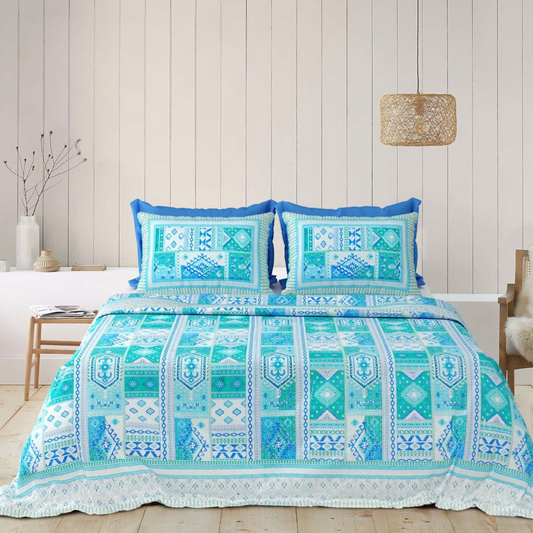 Saaz Jaipuri Block Print - 400 TC - King Size (108 x 108)