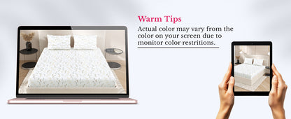 Peach Satin Plain King Size Bedsheet (108" x 108") - 400 TC