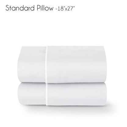 White Cotton Italian Cotton King Size Bedsheet (108" x 108") 500TC