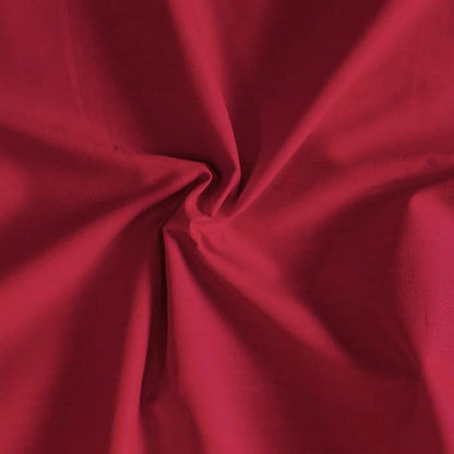 Red Silk Plain Premium King Size Bedsheet (108" x 108") 400 TC
