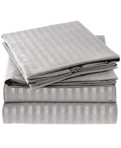 Light Grey Plain Premium King Size Bedsheet (108" x 108") - 350 TC