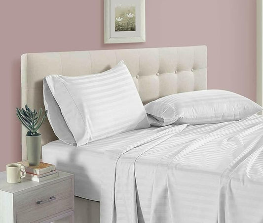Off White Premium King Size Bedsheet (108" x 108") 300 TC