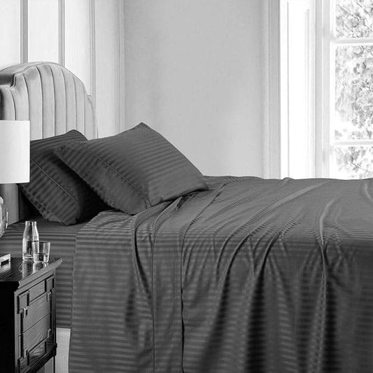 Grey Plain Premium King Size Bedsheet (108" x 108") 300 TC