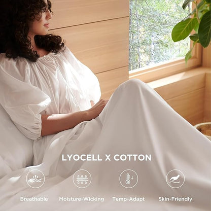 White Silk Plain Premium King Size Bedsheet (108" x 108") 300 TC