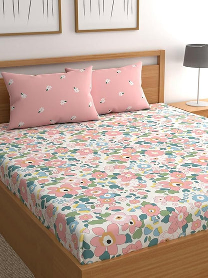 Solirrae Premium King Size Bedsheet (108" x 108") 300 TC