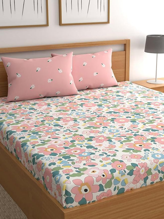 Solirrae Premium King Size Bedsheet (108" x 108") 300 TC