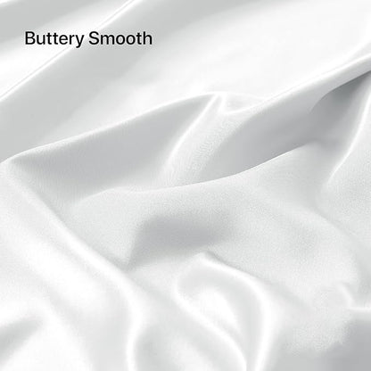White Plain Premium Bamboo King Size Bedsheet (108" x 108") - 400 TC