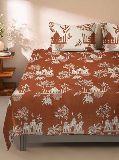 Cresara Premium King Size Bedsheet (108" x 108") - 400 TC