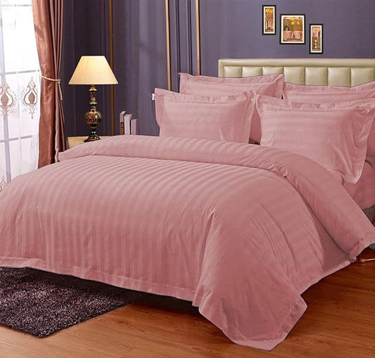 Peach-Lined Premium King Size Bedsheet (108" x 108") - 350 TC
