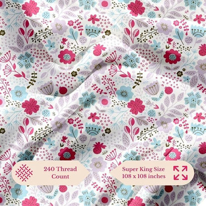Florvessa Premium King Size Bedsheet (108" x 108") 300 TC