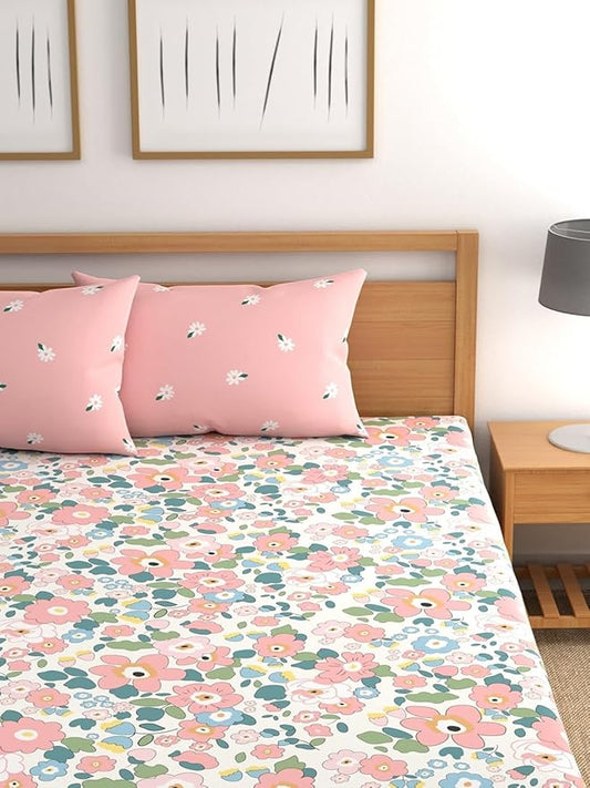 Solirrae Premium King Size Bedsheet (108" x 108") 300 TC